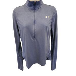 Under armour 1/4 zip S violet light weight pullover active long sleeve EUC